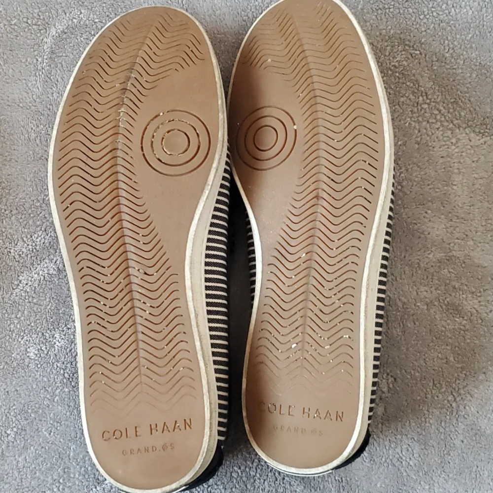 Cole Haan Boat Shoes ⛵ white and navy blue striped - Picture 3 of 6